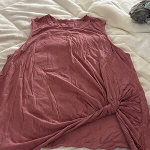 good hYOUman Rose-Mauve Side-Knot Tank